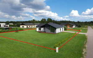 Droonivaade uuele eramajale ja 1900 m² krundile Tänassilmas Nõmme lähedal
